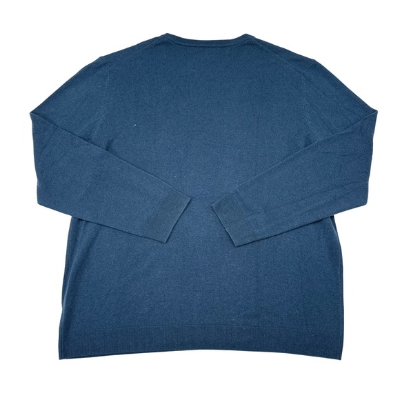 Fairlane Sweater Mens Size XXL Blue Crewneck Pullover Wool Cashere Blend Basics - Picture 2 of 7